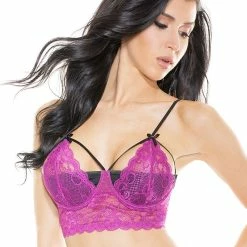 Seductive Bralette, Stretch Lace, Straps Over Bust