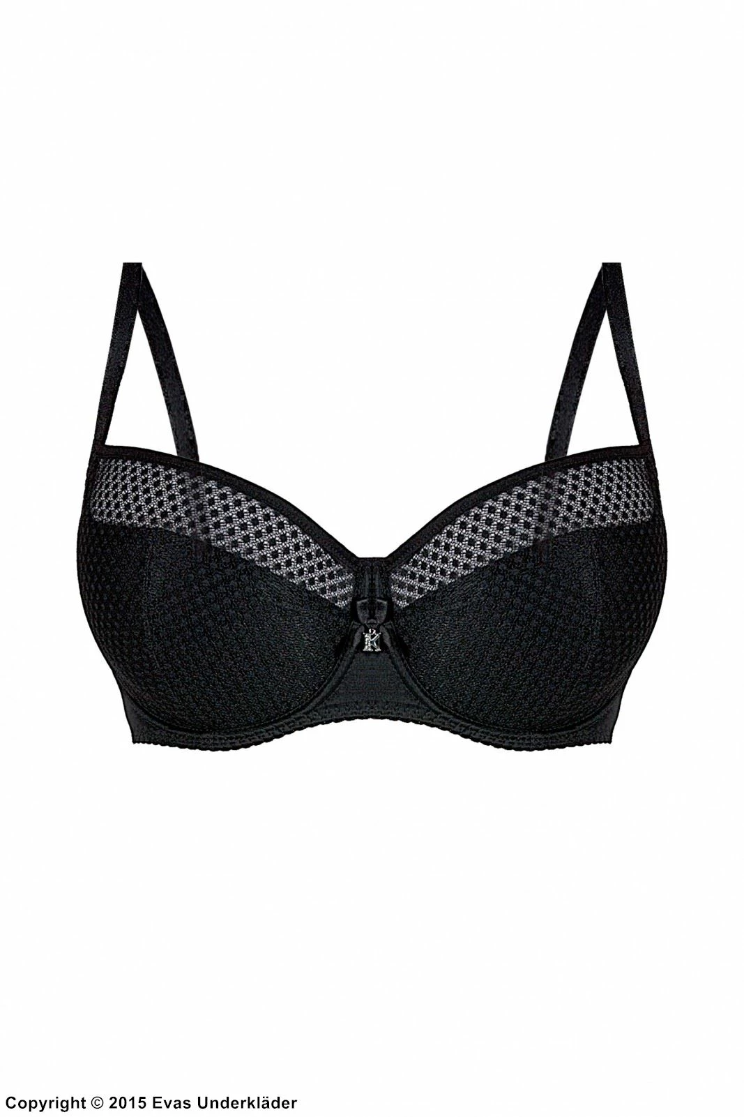 Classic Bra, Partially Sheer Cups, Light Pattern 8 Classic Bra, Partially Sheer Cups, Light Pattern - Image 8