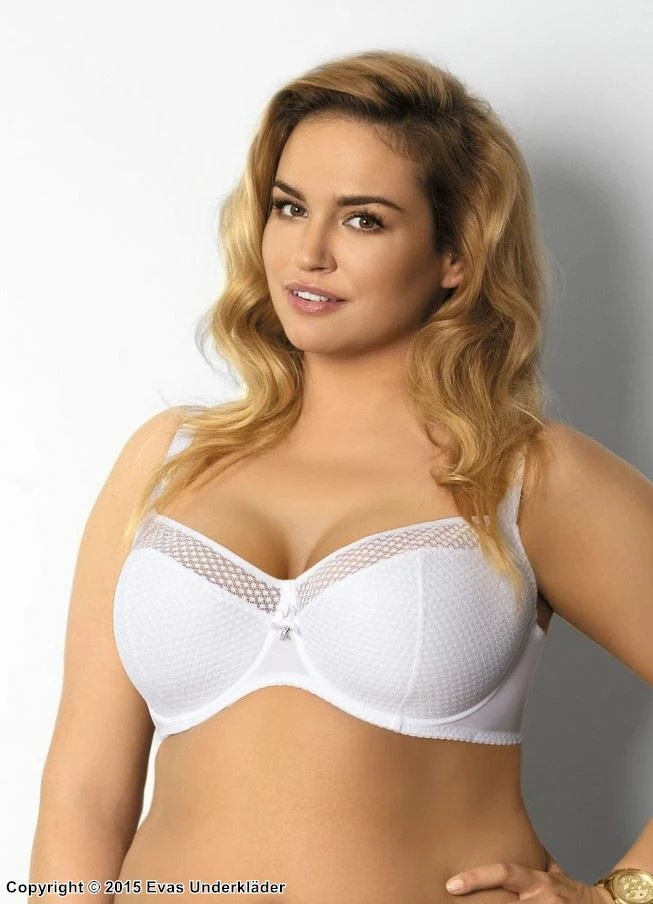 Classic Bra, Partially Sheer Cups, Light Pattern 10 Classic Bra, Partially Sheer Cups, Light Pattern - Image 10