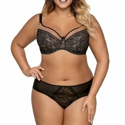 Romantic Bra, Intricate Lace, Partially Sheer Cups, B To L-cup -EVA’s  INTIMATES Shop big cup bra 2081 av 1396 5B55D 5Bfullsize5D