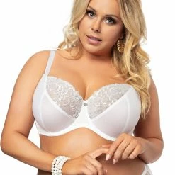 Beautiful Bra, Embroidery, Partially Sheer Cups, C To M-cup