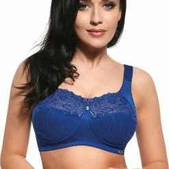 Comfortable Full Cup Bra, Mesh, Wide Shoulder Straps, Floral Lace, B To I-cup -EVA’s  INTIMATES Shop big cup bra 2314 vi 584 5B35D 5Bfullsize5D