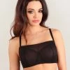 Soft Cup Bra, Mesh Overlay, Elegant Pattern, B To I-cup