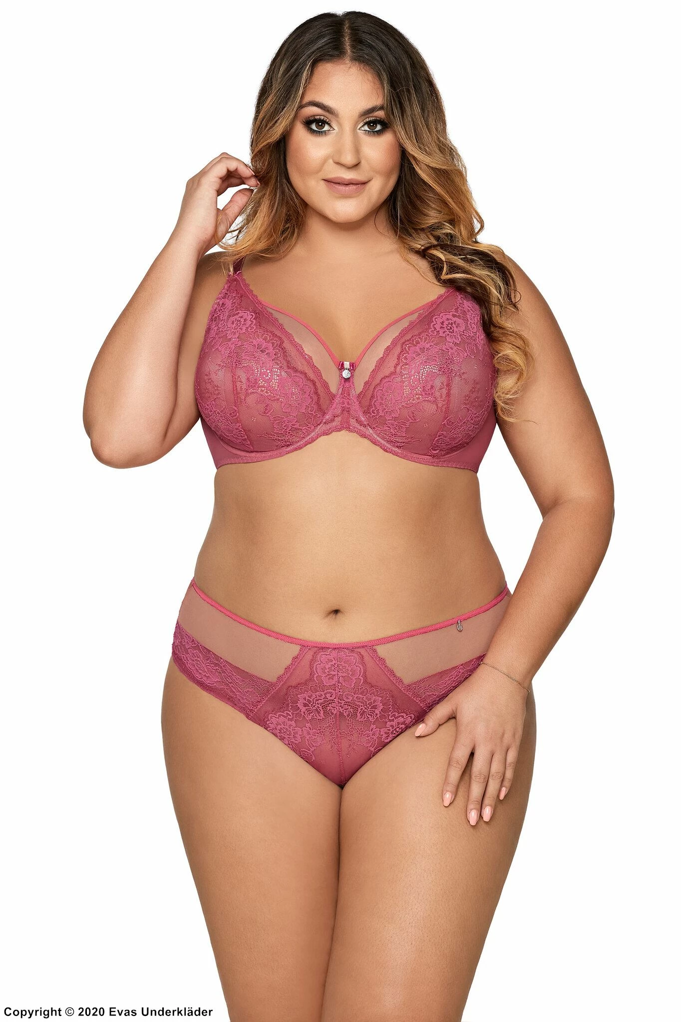 Seductive Bra, Lace Overlay, Straps Over Bust, Flowers, B To J-cup 5 Seductive Bra, Lace Overlay, Straps Over Bust, Flowers, B To J-cup - Image 5