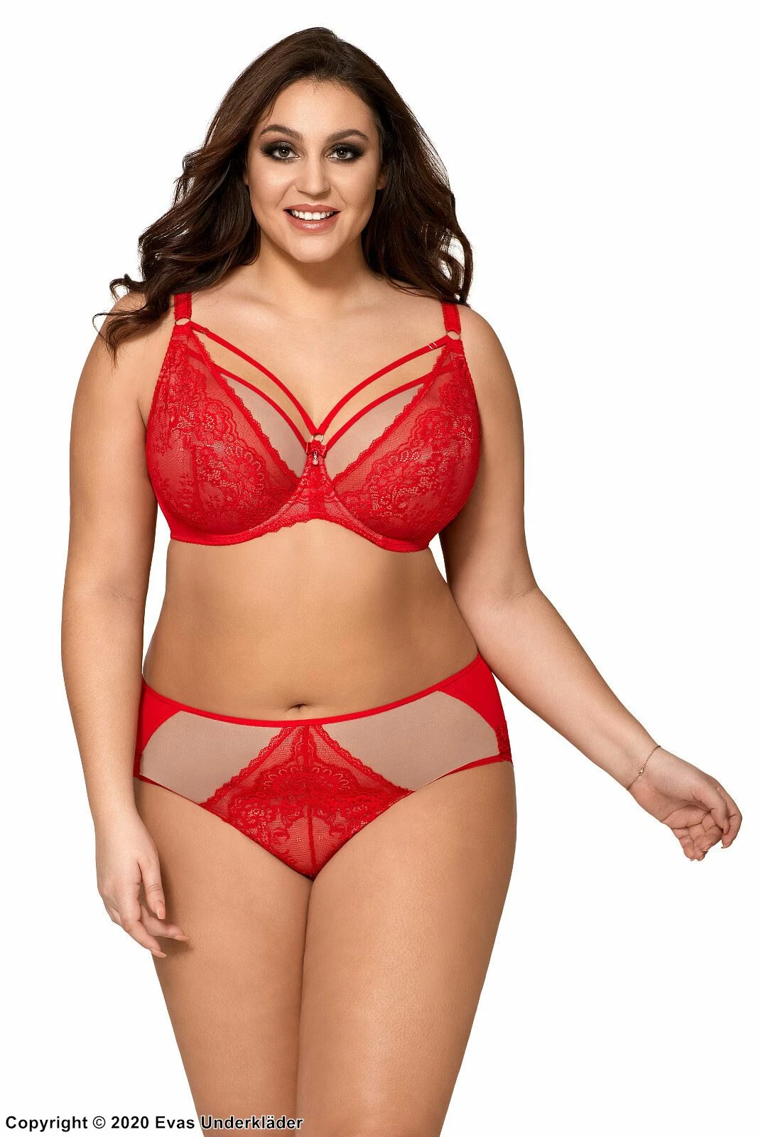 Seductive Bra, Lace Overlay, Straps Over Bust, Flowers, B To J-cup 6 Seductive Bra, Lace Overlay, Straps Over Bust, Flowers, B To J-cup - Image 6