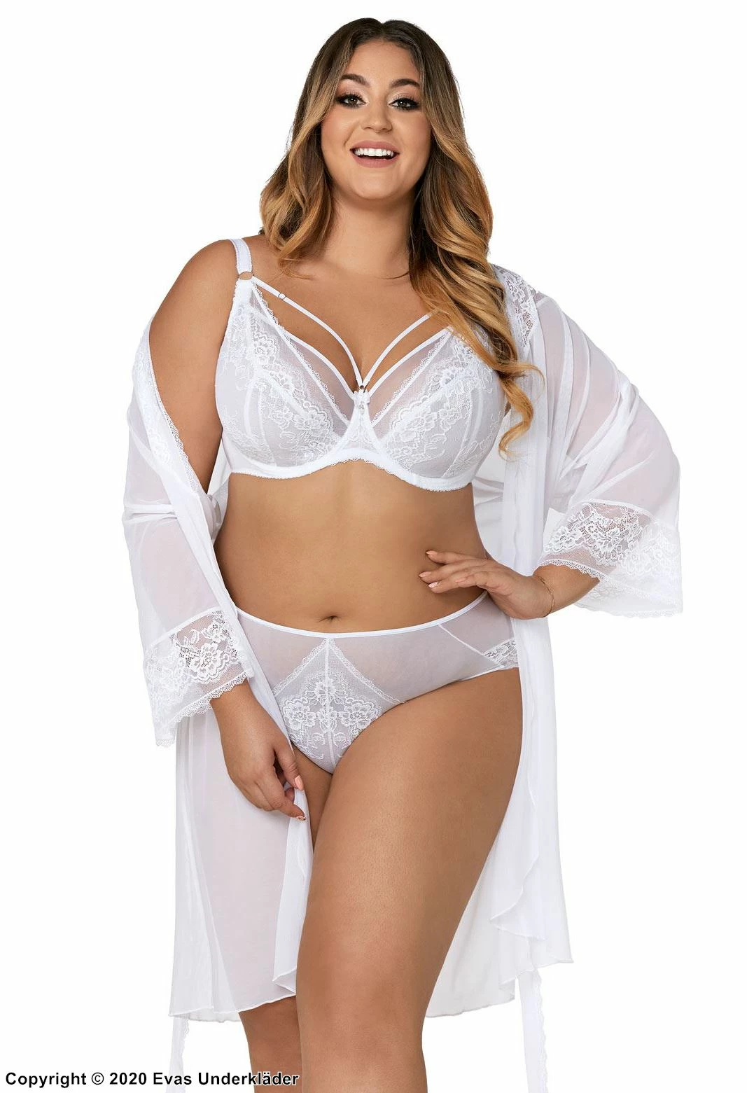 Seductive Bra, Lace Overlay, Straps Over Bust, Flowers, B To J-cup 8 Seductive Bra, Lace Overlay, Straps Over Bust, Flowers, B To J-cup - Image 8