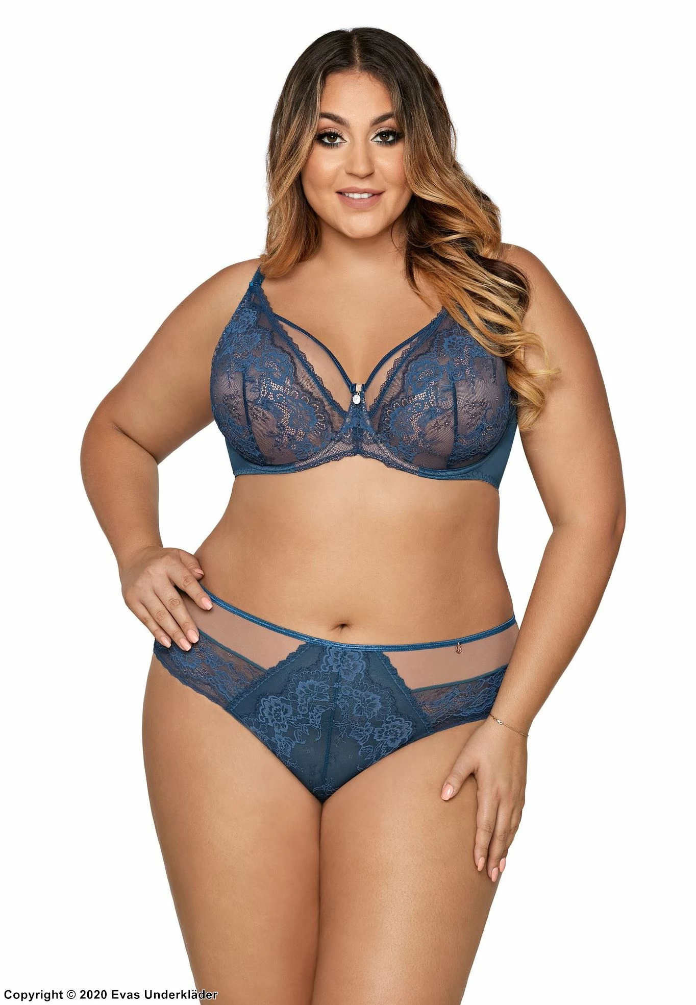 Seductive Bra, Lace Overlay, Straps Over Bust, Flowers, B To J-cup 13 Seductive Bra, Lace Overlay, Straps Over Bust, Flowers, B To J-cup - Image 13