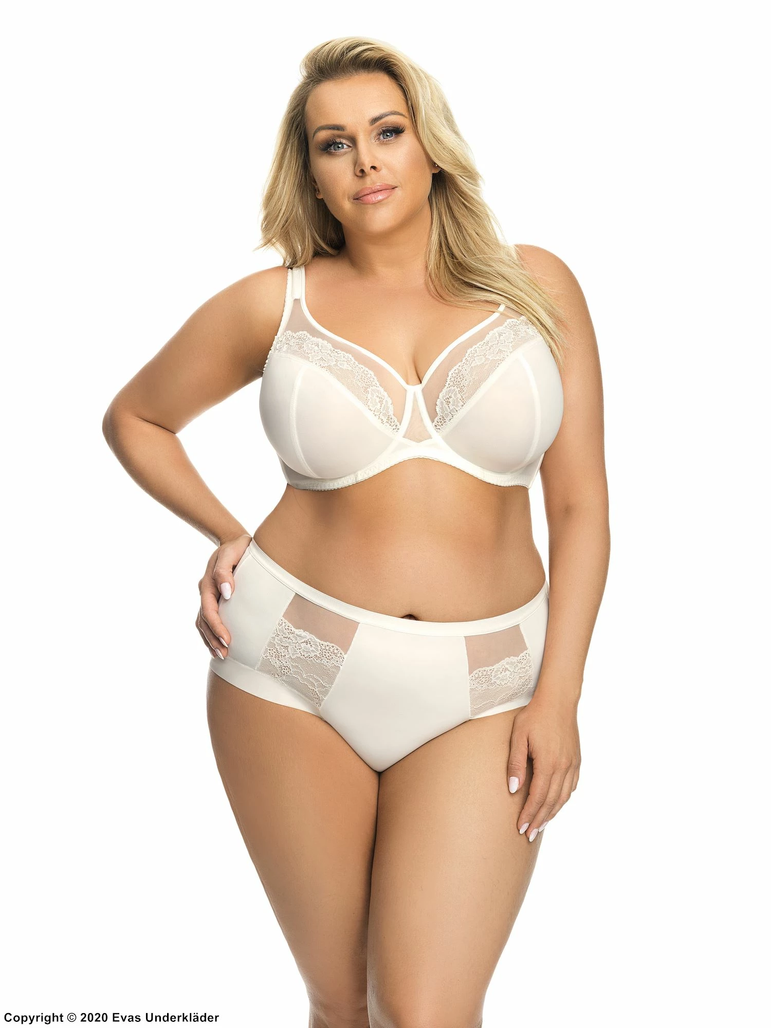 Comfortable Full Cup Bra, Sheer Lace, Mesh Inlay, D To M-cup 9 Comfortable Full Cup Bra, Sheer Lace, Mesh Inlay, D To M-cup - Image 9