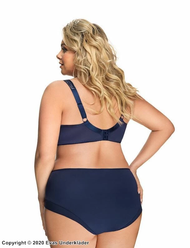 Comfortable Full Cup Bra, Sheer Lace, Mesh Inlay, D To M-cup 12 Comfortable Full Cup Bra, Sheer Lace, Mesh Inlay, D To M-cup - Image 12