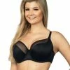 Comfortable Full Cup Bra, Mesh Inlay, Elegant Design, C To K-cup