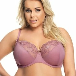 Romantic Bra, Embroidery, Mesh Inlay, D To M-cup