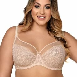 Romantic Bra, Intricate Lace, Partially Sheer Cups, B To L-cup