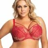 Soft Cup Bra, Sheer Mesh, Straps Over Bust, Eyelash Lace, D To M-cup
