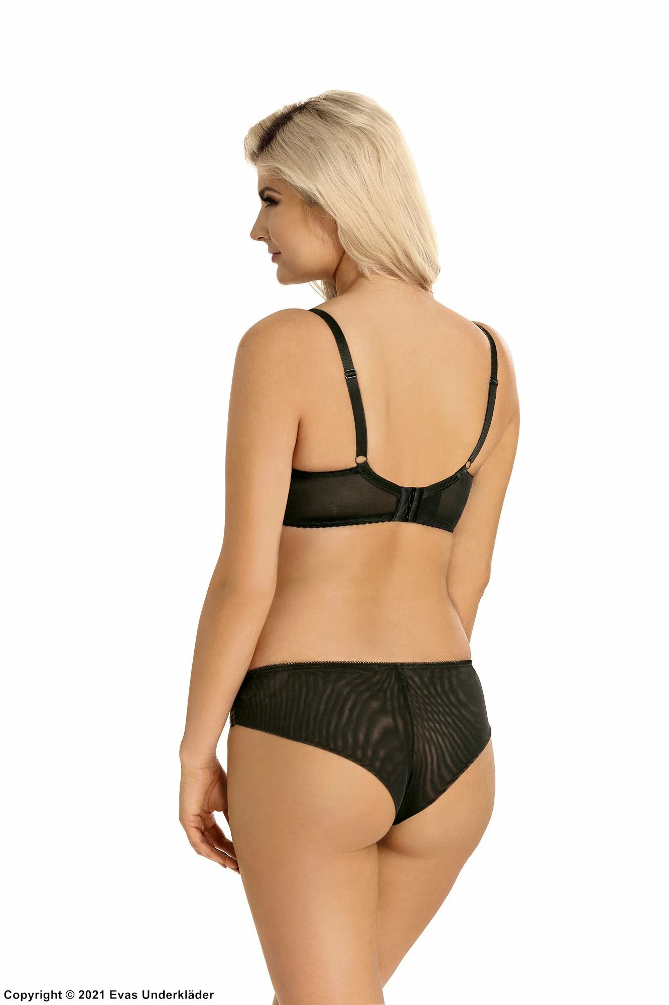 Comfortable Bra, Partially Sheer Cups, Lace Embroidery, C To M-cup 6 Comfortable Bra, Partially Sheer Cups, Lace Embroidery, C To M-cup - Image 6