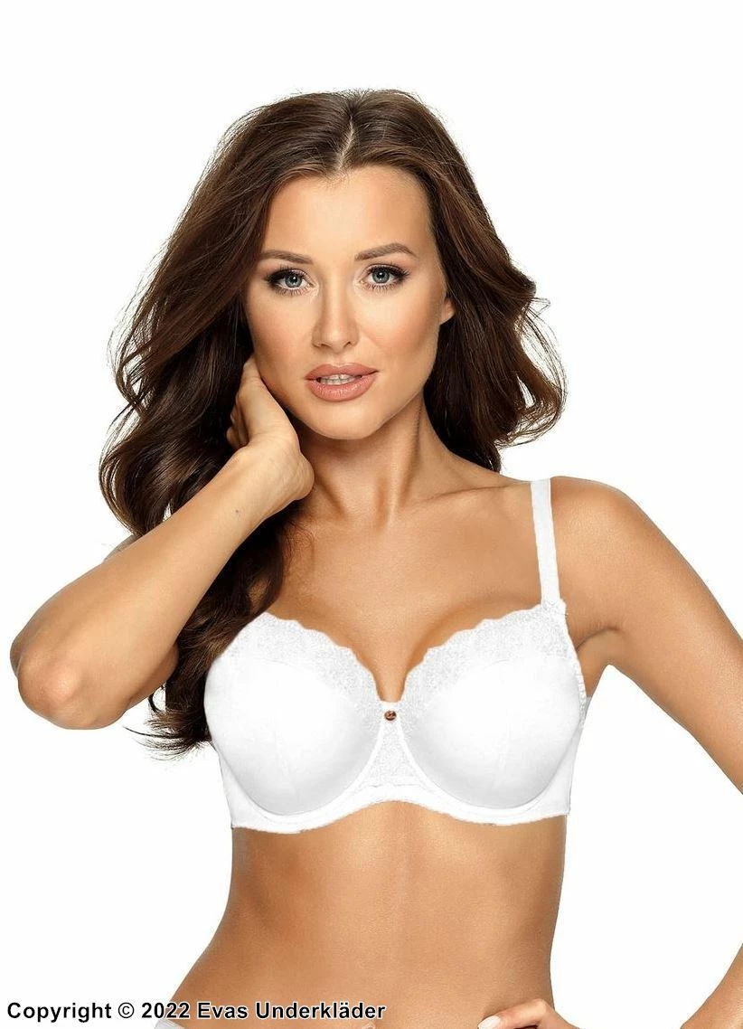 Romantic Big Cup Bra, Lace Embroidery, B To L-cup 1 Romantic Big Cup Bra, Lace Embroidery, B To L-cup