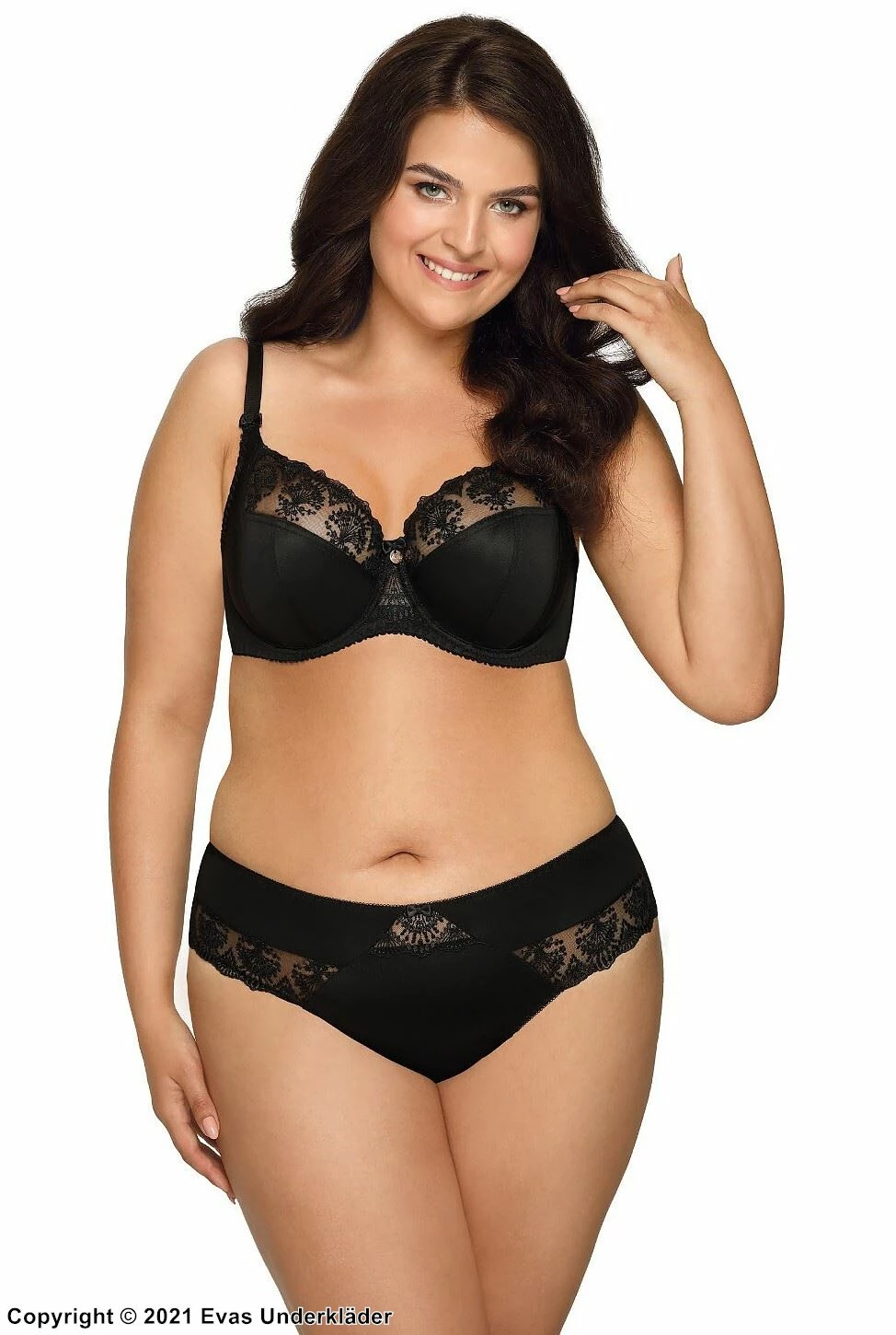 Soft Cup Bra, Sheer Inlays, Lace Embroidery, B To L-cup 4 Soft Cup Bra, Sheer Inlays, Lace Embroidery, B To L-cup - Image 4