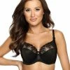 Soft Cup Bra, Sheer Inlays, Lace Embroidery, B To L-cup