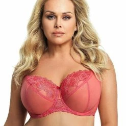 Soft Cup Bra, Embroidery, Tulle, D To K-cup