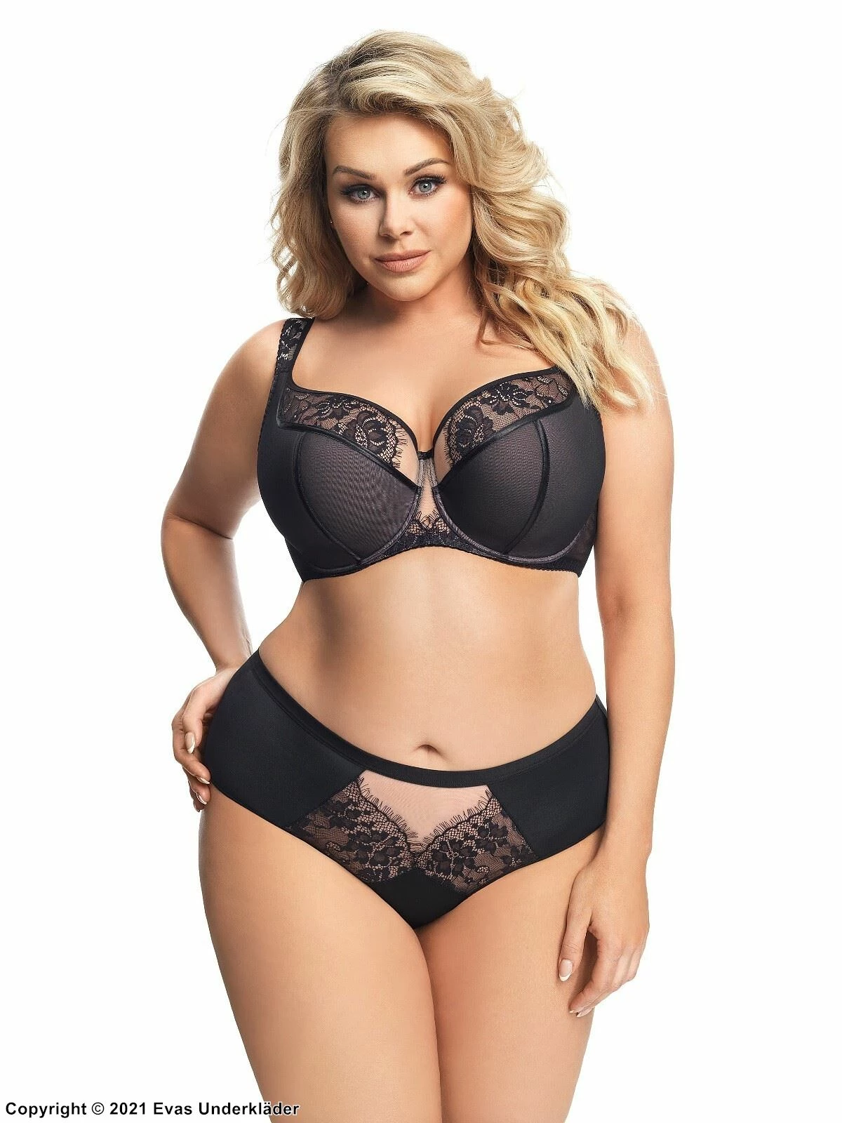 Romantic Big Cup Bra, Lace Inlays, Flowers, B To K-cup 2 Romantic Big Cup Bra, Lace Inlays, Flowers, B To K-cup - Image 2