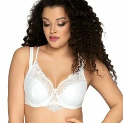 Soft Cup Bra, Sheer Inlays, Lace Embroidery, B To L-cup