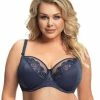 Big Cup Bra, Embroidery, Partially Sheer Cups, D To M-cup
