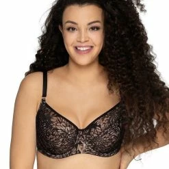 Soft Cup Bra, Tulle, Floral Lace, B To I-cup