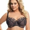 Romantic Big Cup Bra, Wide Shoulder Straps, Partially Sheer Cups, Luxurious Lace, D To M-cup