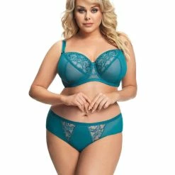 Big Cup Bra, Sheer Mesh, Embroidery, Wide Shoulder Straps, Straps Over Bust, D To M-cup -EVA’s  INTIMATES Shop big cup bra 2418 go k674 caligari 5B25D 5Bfullsize5D