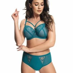 Big Cup Bra, Sheer Mesh, Embroidery, Wide Shoulder Straps, Straps Over Bust, D To M-cup -EVA’s  INTIMATES Shop big cup bra 2418 go k674 caligari 5B35D 5Bfullsize5D