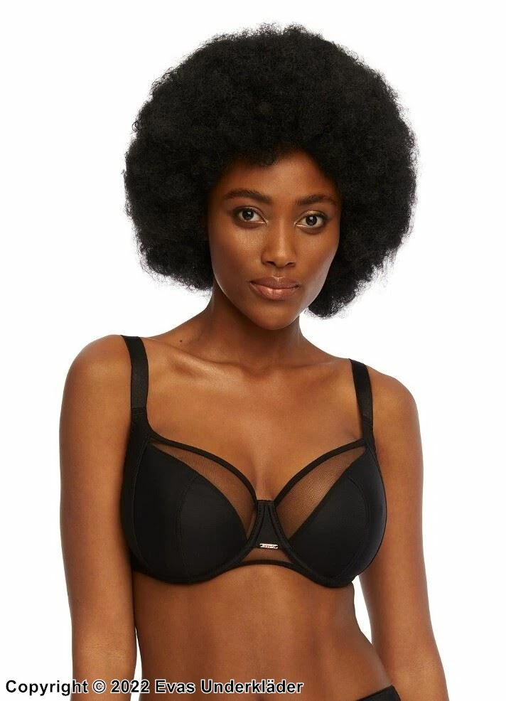 Exclusive Big Cup Bra, Wide Shoulder Straps, Sheer Inlays, B To J-cup 1 Exclusive Big Cup Bra, Wide Shoulder Straps, Sheer Inlays, B To J-cup
