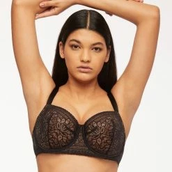 Exclusive Big Cup Bra, Openwork Lace, Flowers, B To J-cup