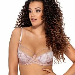 Romantic Big Cup Bra, Beautiful Lace, Sheer Inlays, B To L-cup