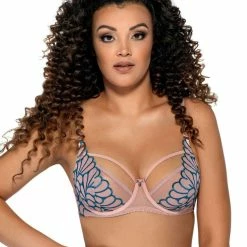 Soft Cup Bra, Sheer Mesh, Embroidery, B To J-cup