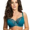Big Cup Bra, Partially Sheer Cups, Lace Embroidery, D To M-cup
