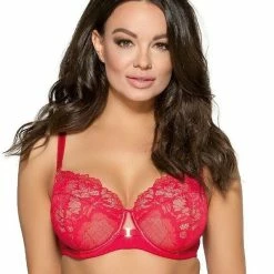 Romantic Big Cup Bra, Openwork Lace, Flowers, B To I-cup