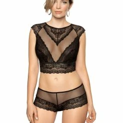 Romantic Hipster Panties, Sheer Mesh, Floral Lace -EVA’s  INTIMATES Shop boxer panty 231 ro ellba boxertrosa 5B45D 5Bfullsize5D