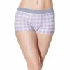 Romantic Boyshort Panties, Checkered Pattern