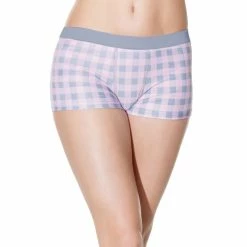 Romantic Boyshort Panties, Checkered Pattern