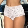 Romantic Boyshort Panties, Floral Lace, Small Bow