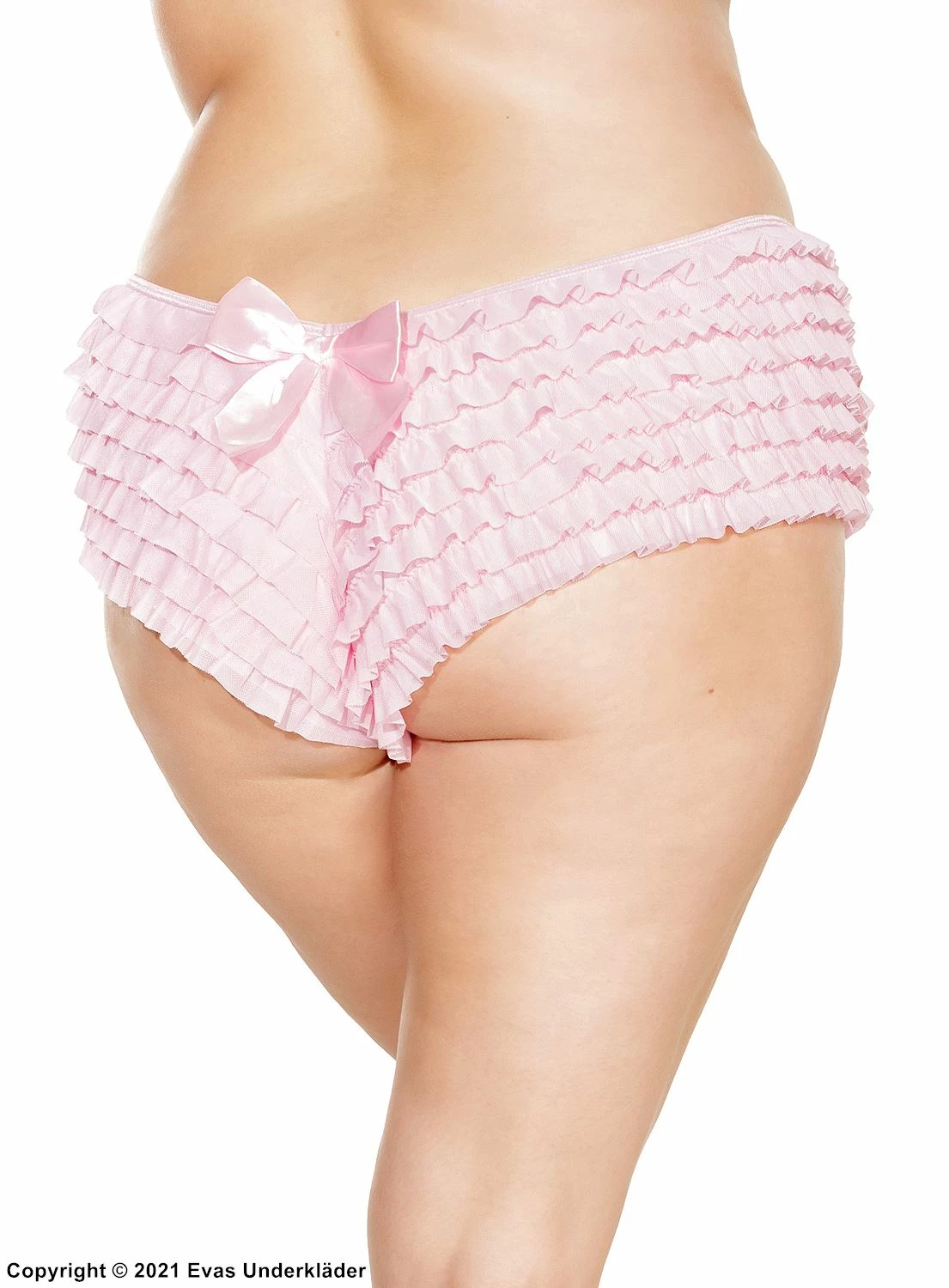 Boyshort Panties, Big Bow, Ruffle Trim, Plus Size 6 Boyshort Panties, Big Bow, Ruffle Trim, Plus Size - Image 6