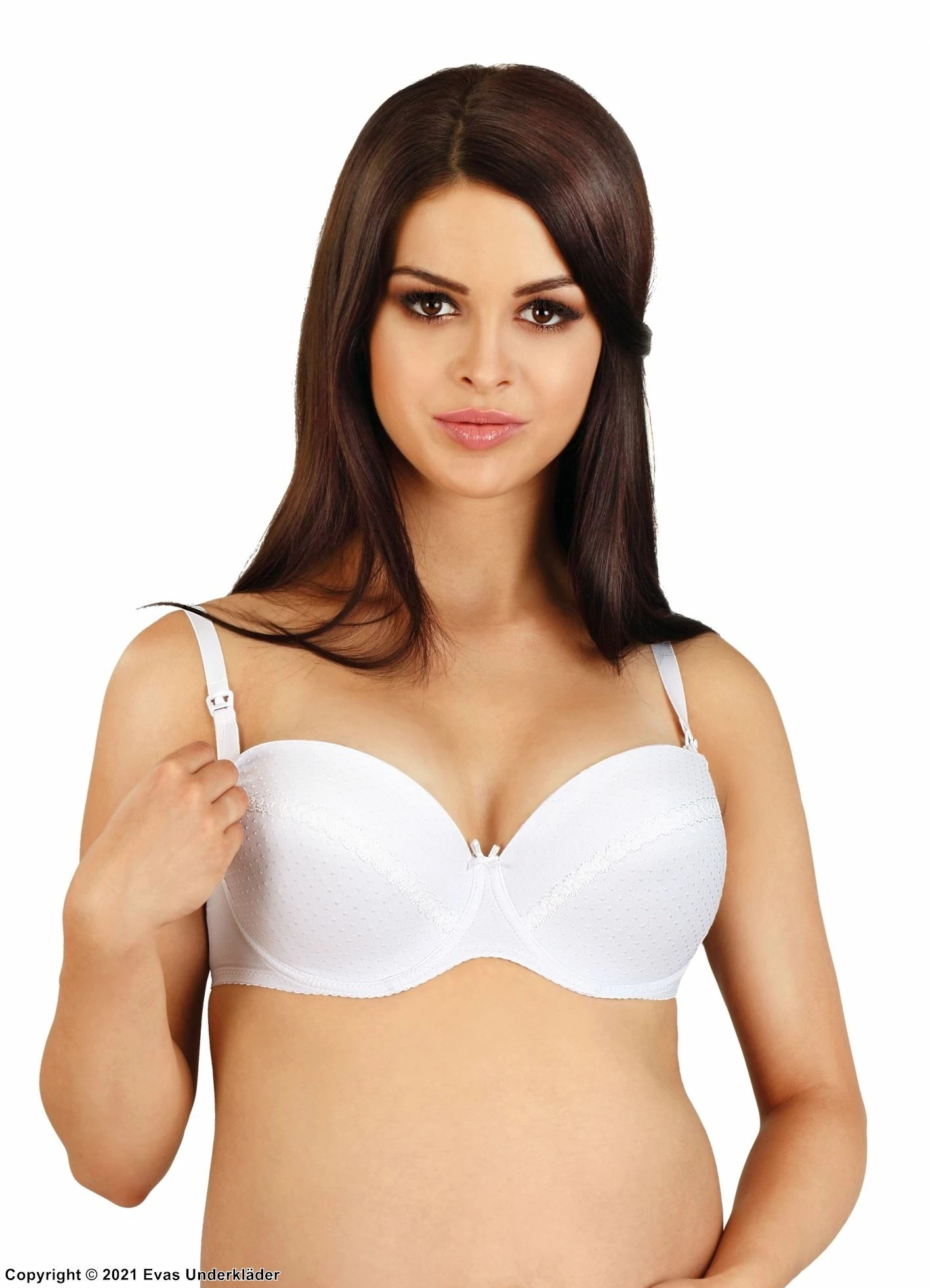 Nursing Bra, Microfiber, Easy Open Cups, Small Dots, B To H-cup 1 Nursing Bra, Microfiber, Easy Open Cups, Small Dots, B To H-cup