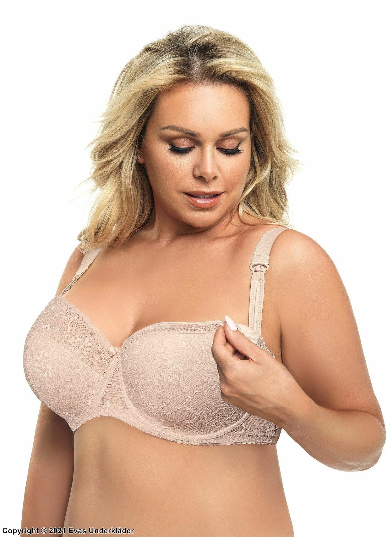 Romantic Nursing Bra, Floral Lace, Easy Open Cups, D To J-cup 1 Romantic Nursing Bra, Floral Lace, Easy Open Cups, D To J-cup