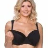 Nursing Bra, Wide Shoulder Straps, Easy Open Cups, C To K-cup
