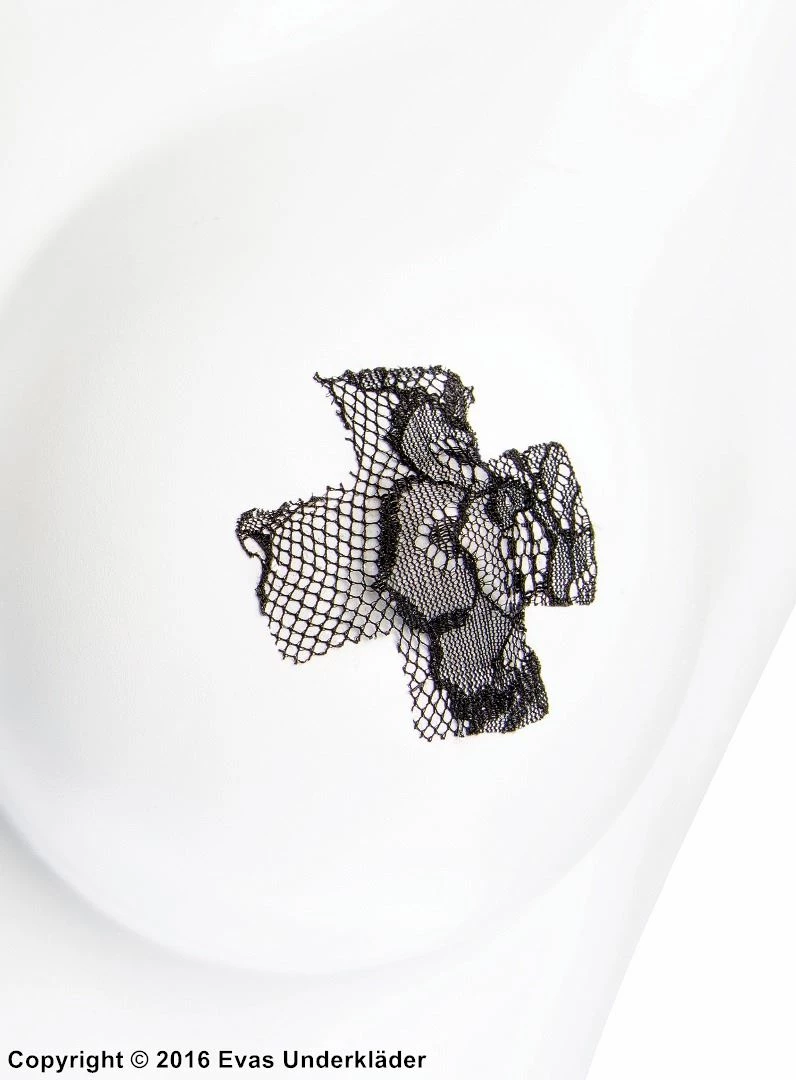 Self-adhesive Nipple Cover/patch, Lace, 2 Pairs (4 Pcs) 1 Self-adhesive Nipple Cover/patch, Lace, 2 Pairs (4 Pcs)