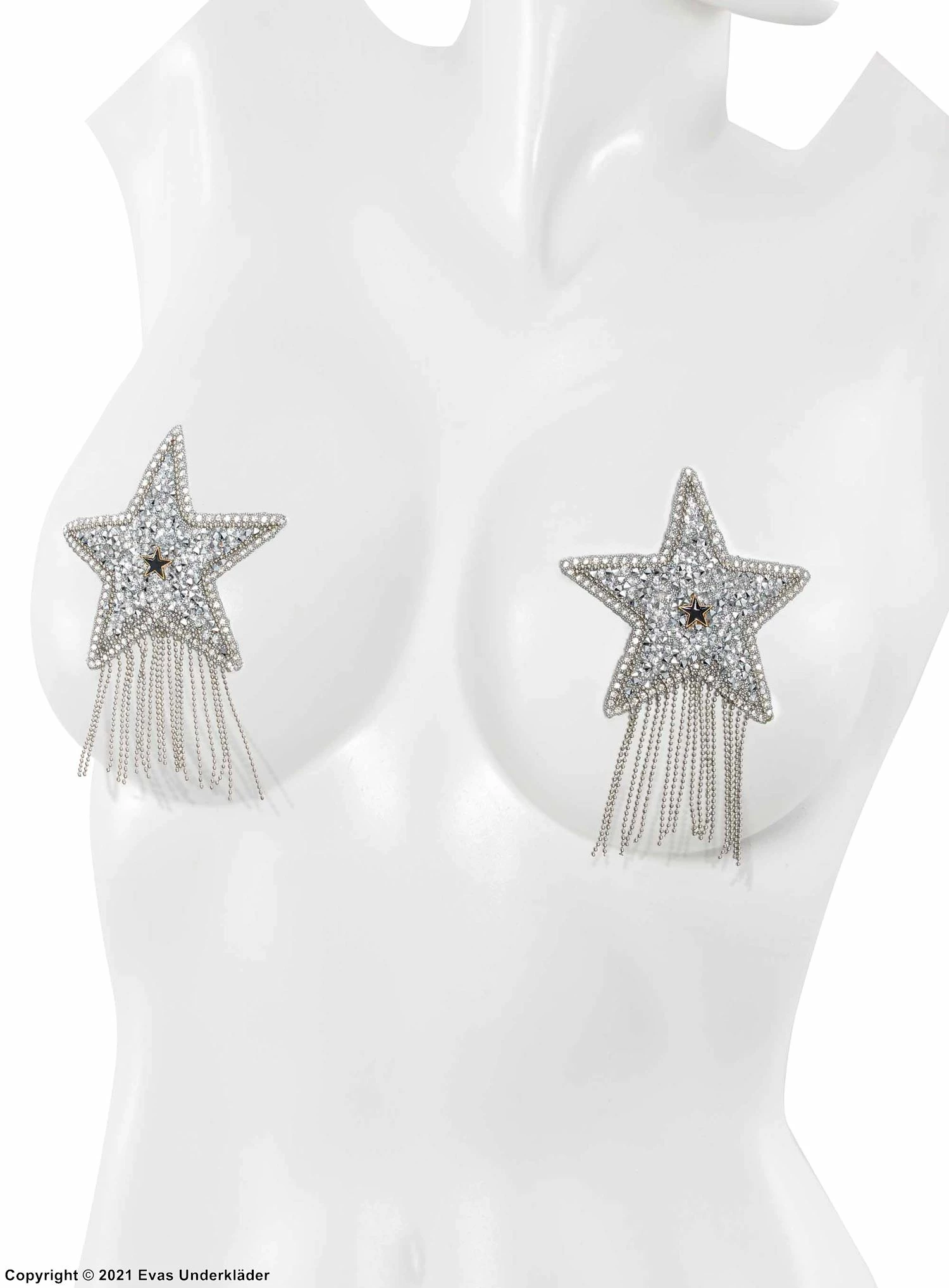 Self-adhesive Nipple Cover/patch, Rhinestones, Chain, Stars 1 Self-adhesive Nipple Cover/patch, Rhinestones, Chain, Stars