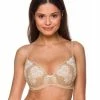 Beautiful Push-up Bra, Embroidery, Tulle Inlay, Flowers