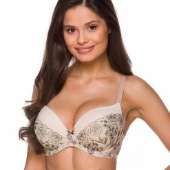 Romantic Push-up Bra, Embroidery, Roses