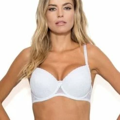 Romantic Push-up Bra, Floral Lace, Sheer Inlay