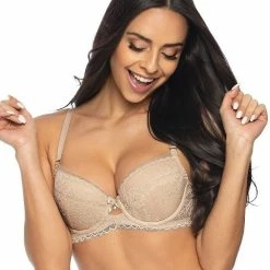 Romantic Push-up Bra, Floral Lace, Keyhole