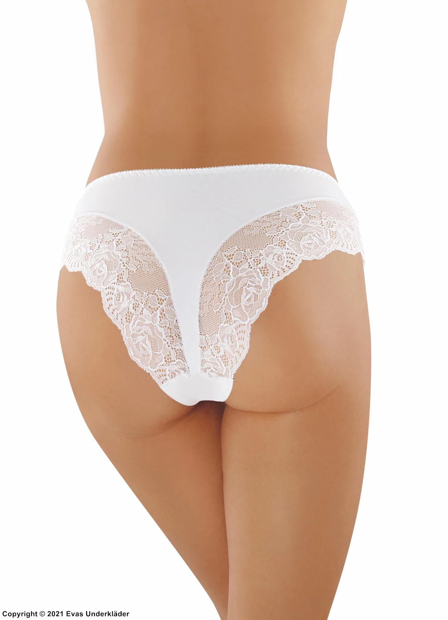 Romantic Cheeky Panties, Wide Lace Edge, Flowers 3 Romantic Cheeky Panties, Wide Lace Edge, Flowers - Image 3